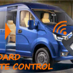 Novelty: sliding door control with standard remote